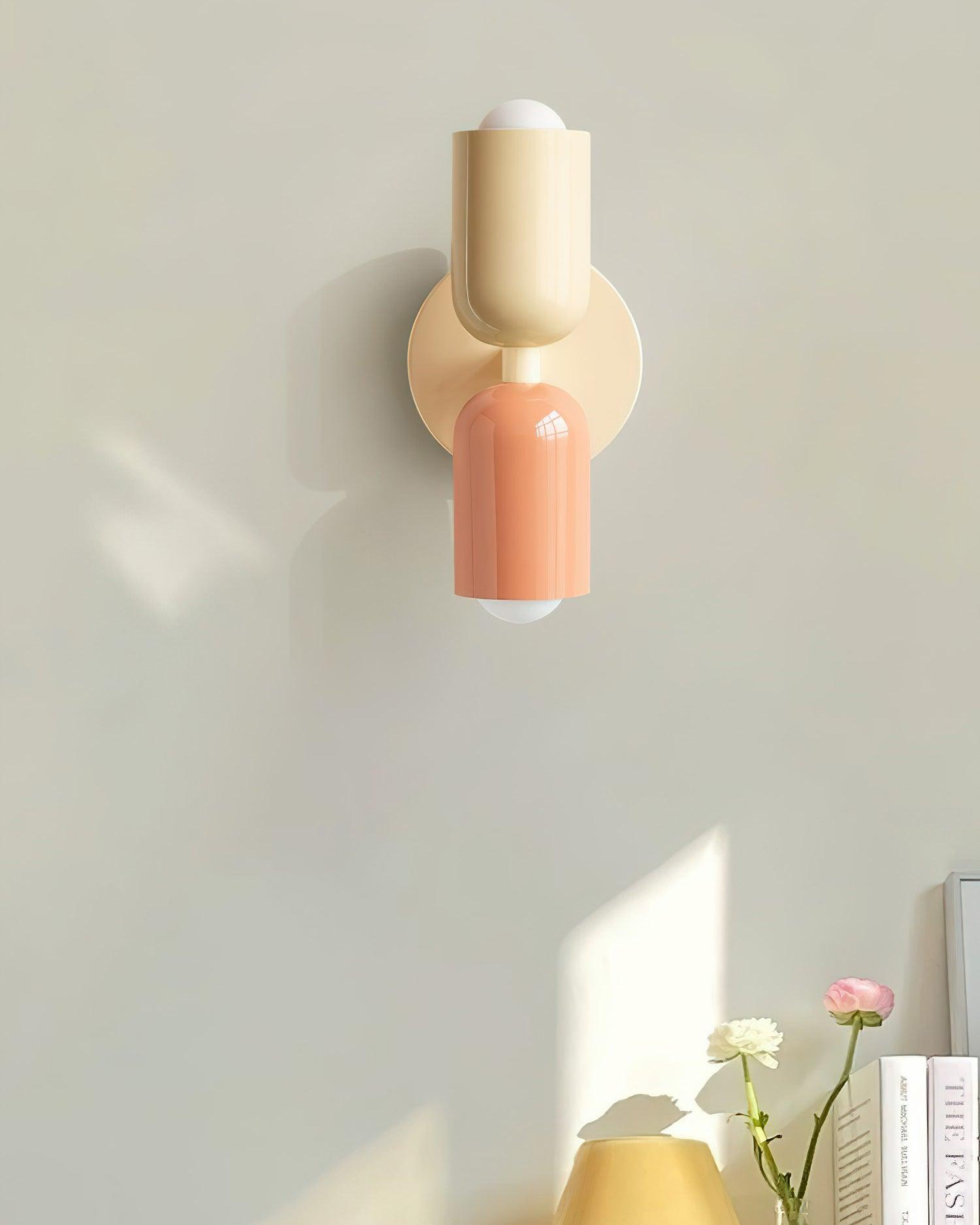 Contemporary Double-Head Wall Light – Vibrant Colors