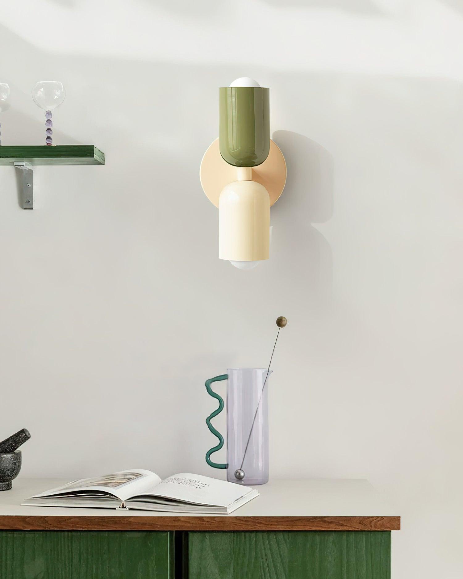 Contemporary Double-Head Wall Light – Vibrant Colors