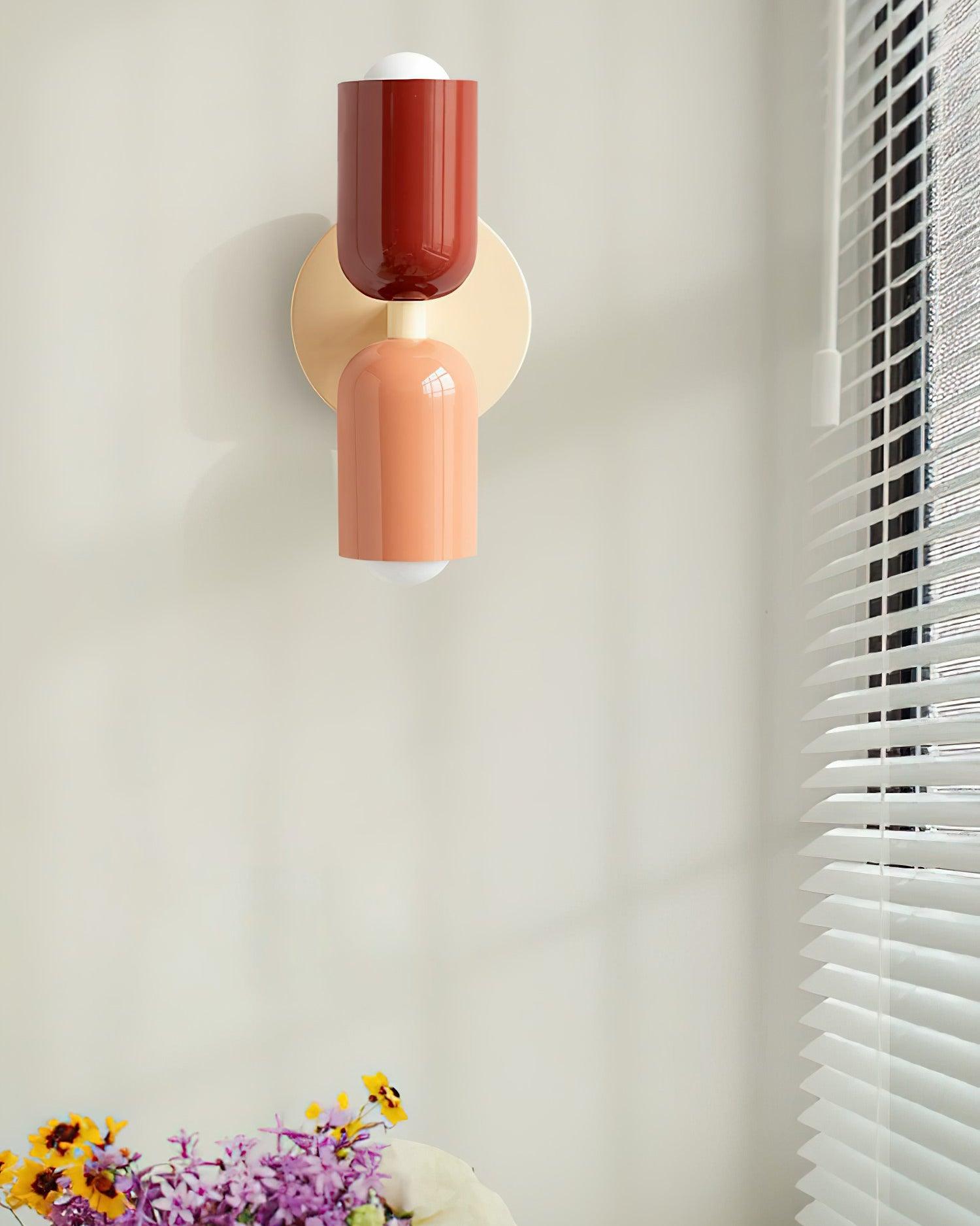 Contemporary Double-Head Wall Light – Vibrant Colors