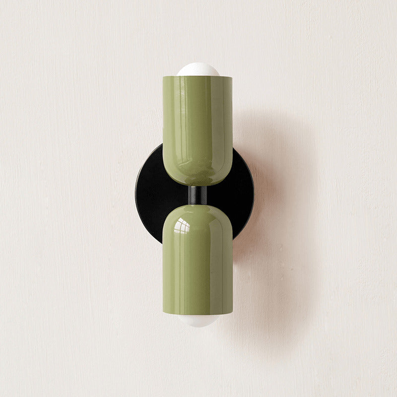 Contemporary Double-Head Wall Light – Vibrant Colors