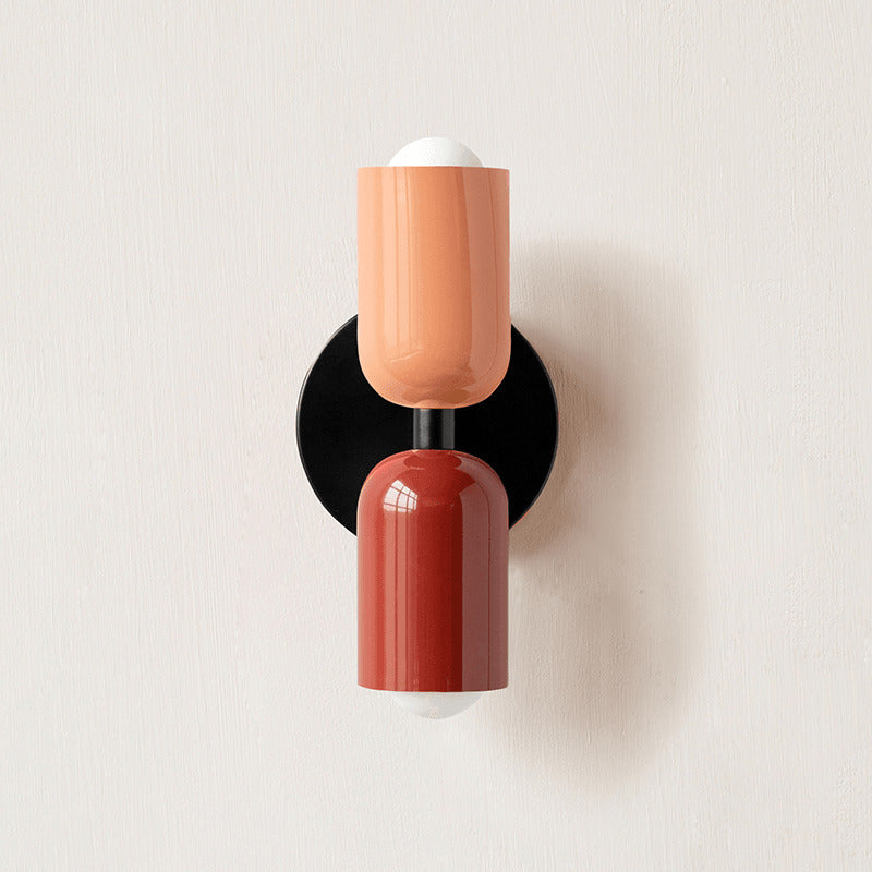 Contemporary Double-Head Wall Light – Vibrant Colors