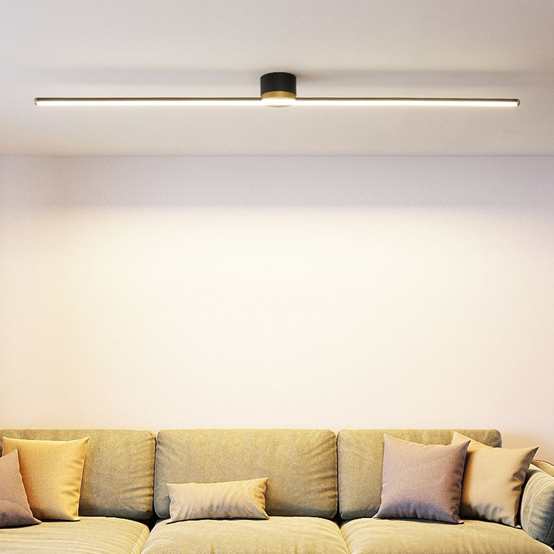 Minimalist Cylindrical Semi-Flush Mount Vanity Light