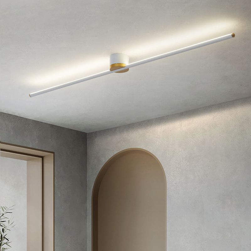 Minimalist Cylindrical Semi-Flush Mount Vanity Light