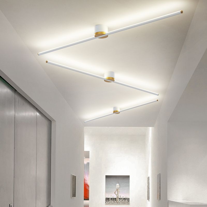 Minimalist Cylindrical Semi-Flush Mount Vanity Light