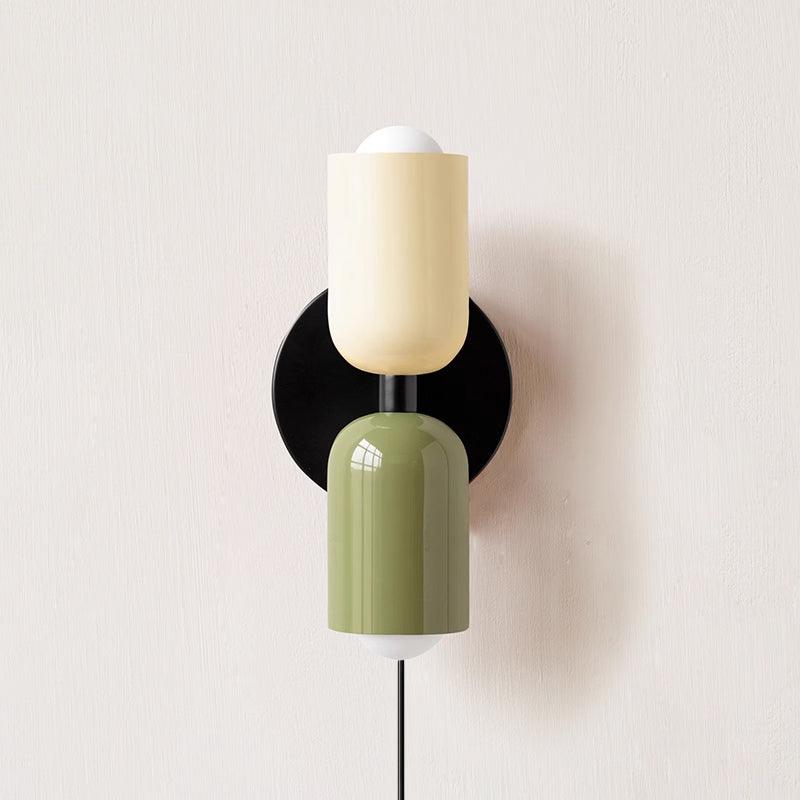 Contemporary Plug-In Double-Head Wall Light – Vibrant Colors