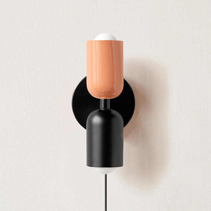 Contemporary Plug-In Double-Head Wall Light – Vibrant Colors