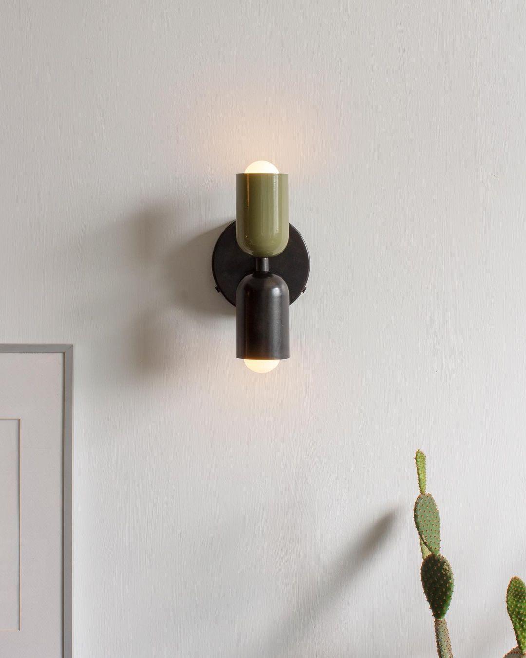 Contemporary Plug-In Double-Head Wall Light – Vibrant Colors