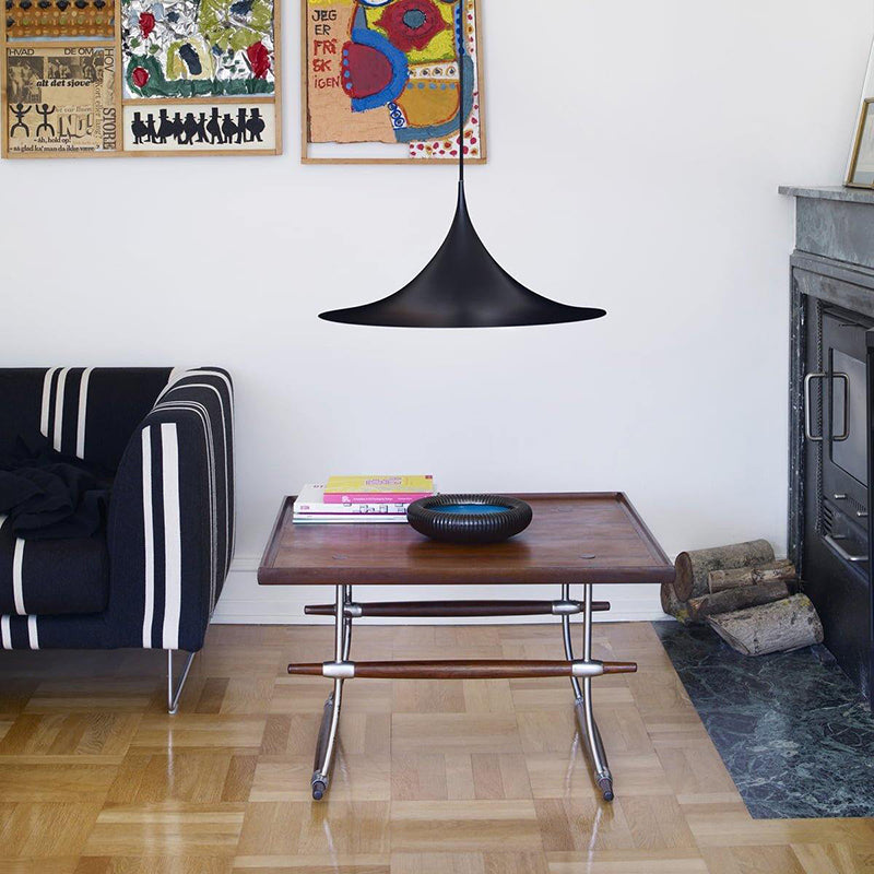 Minimalist Smoothly-Curved Cone Pendant Light