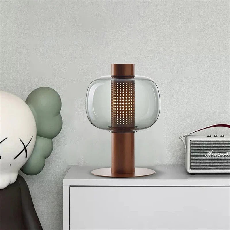 Mid-Century Modern Table Lamp with Ellipsoidal Top