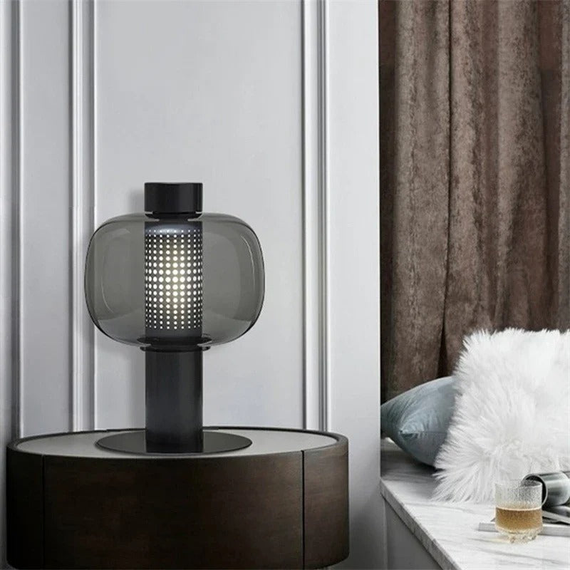 Mid-Century Modern Table Lamp with Ellipsoidal Top