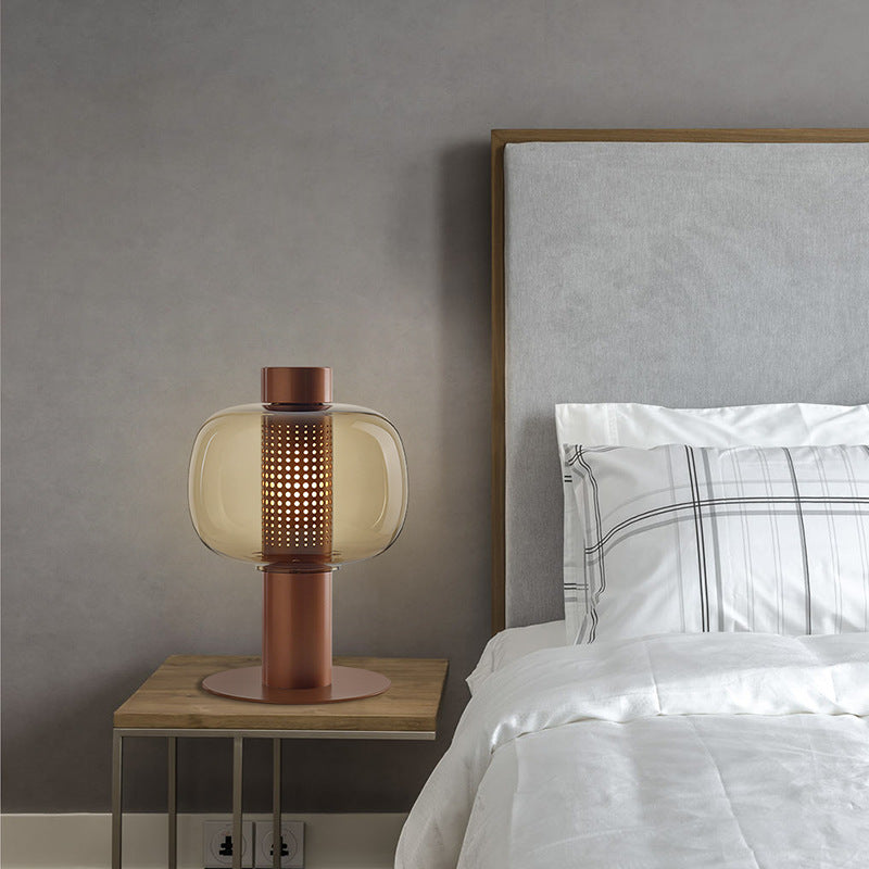 Mid-Century Modern Table Lamp with Ellipsoidal Top
