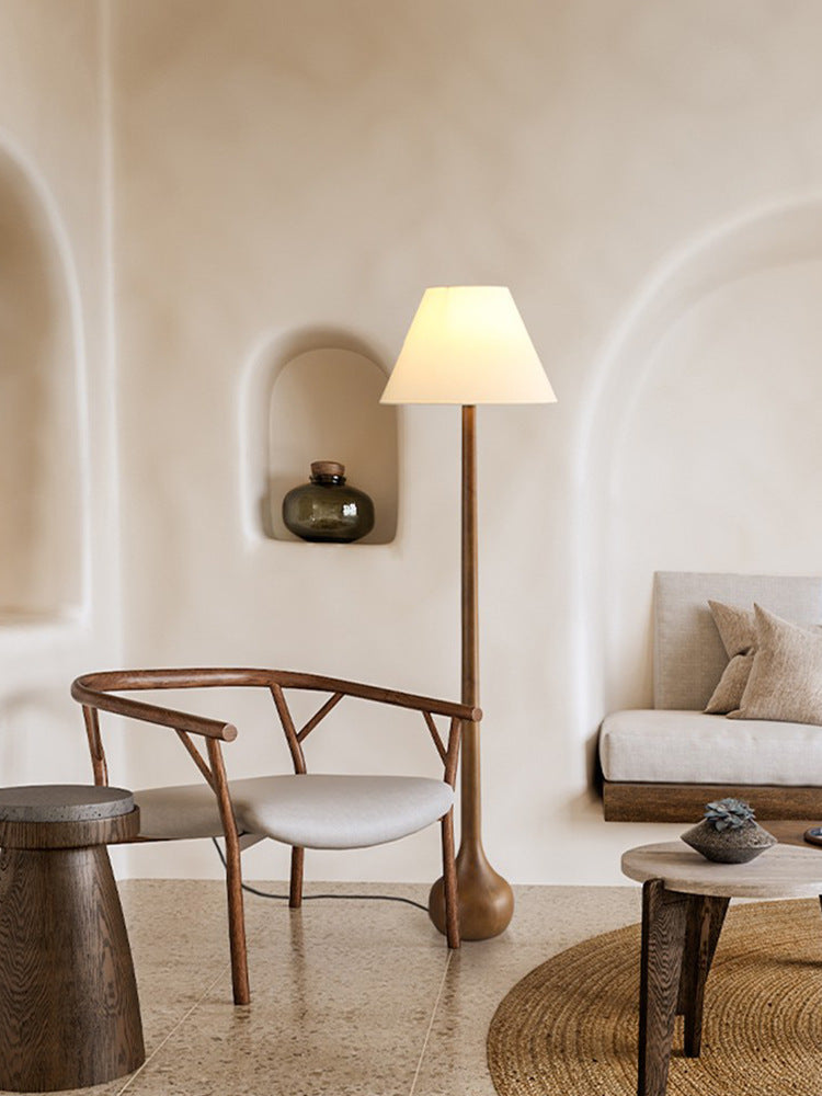 Minimalist Floor Lamp featuring Conical, Spherical Base