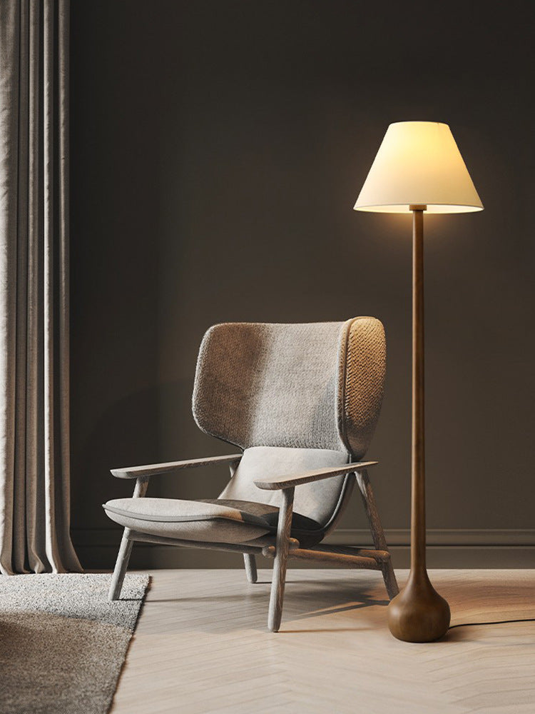 Minimalist Floor Lamp featuring Conical, Spherical Base
