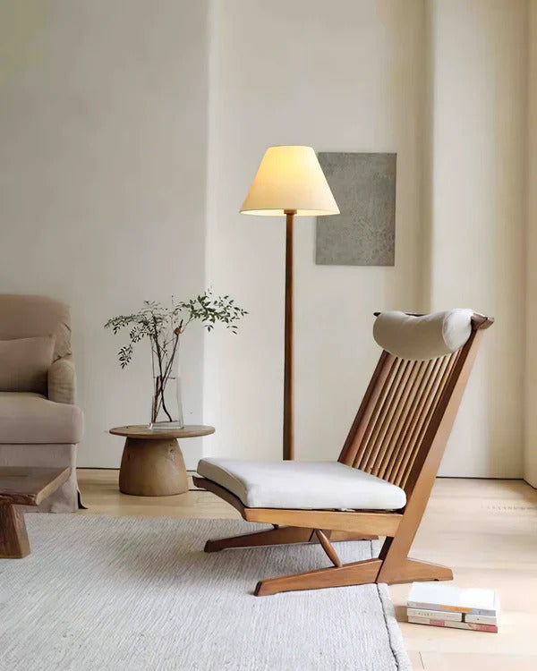 Minimalist Floor Lamp featuring Conical, Spherical Base