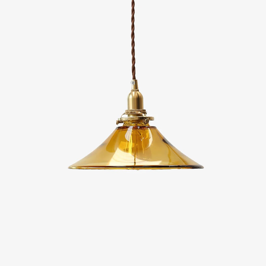 Pendant Light with Industrial Twisted Conical Shade