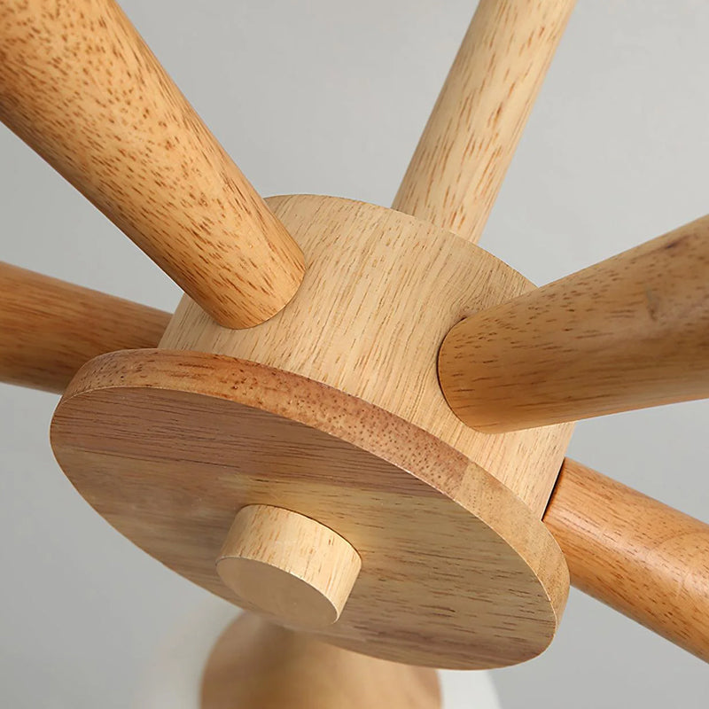 Mid-Century Semi-Flush Chandelier – Conical Spheres