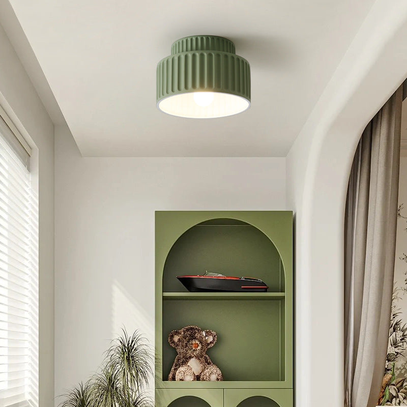 Scandinavian Flush Mount Tiered Light Fixture