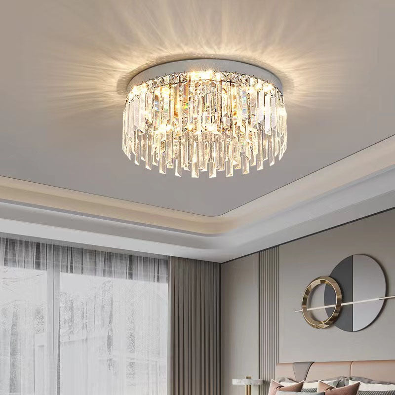 Flush Mount Art Deco Rectangular-Crystals LED Light