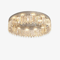 Flush Mount Art Deco Rectangular-Crystals LED Light