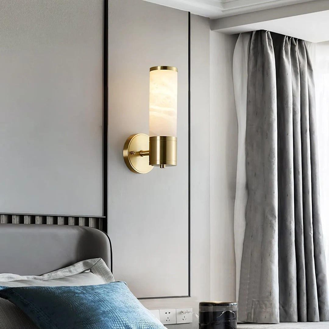 Minimalist Cylindrical Wall Sconce with Integrated LED