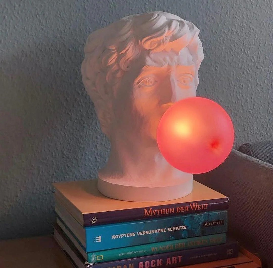 Eclectic Bust Table Lamp with Spherical Detail