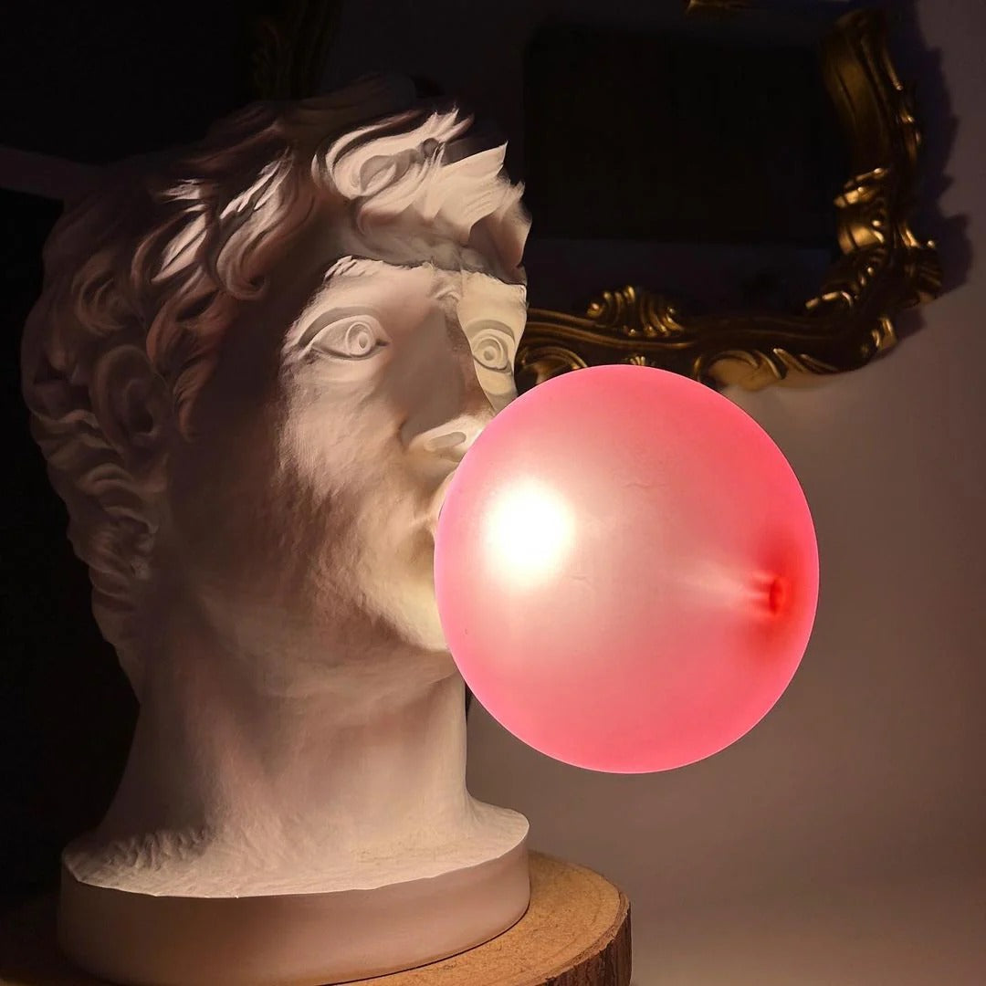 Eclectic Bust Table Lamp with Spherical Detail