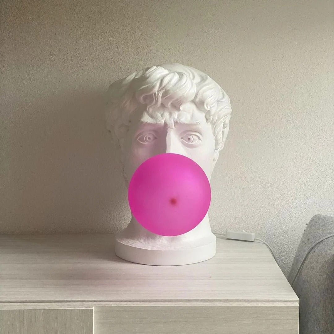 Eclectic Bust Table Lamp with Spherical Detail
