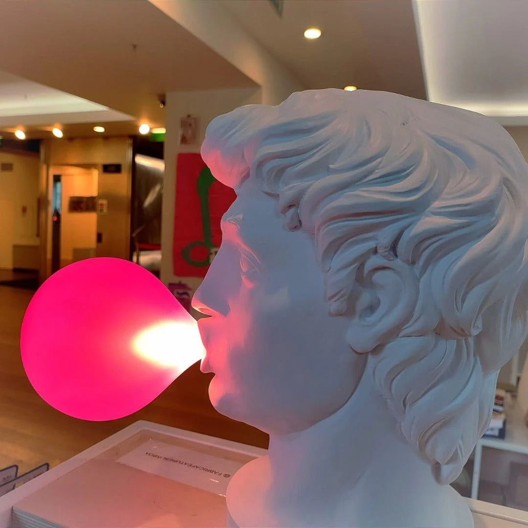 Eclectic Bust Table Lamp with Spherical Detail