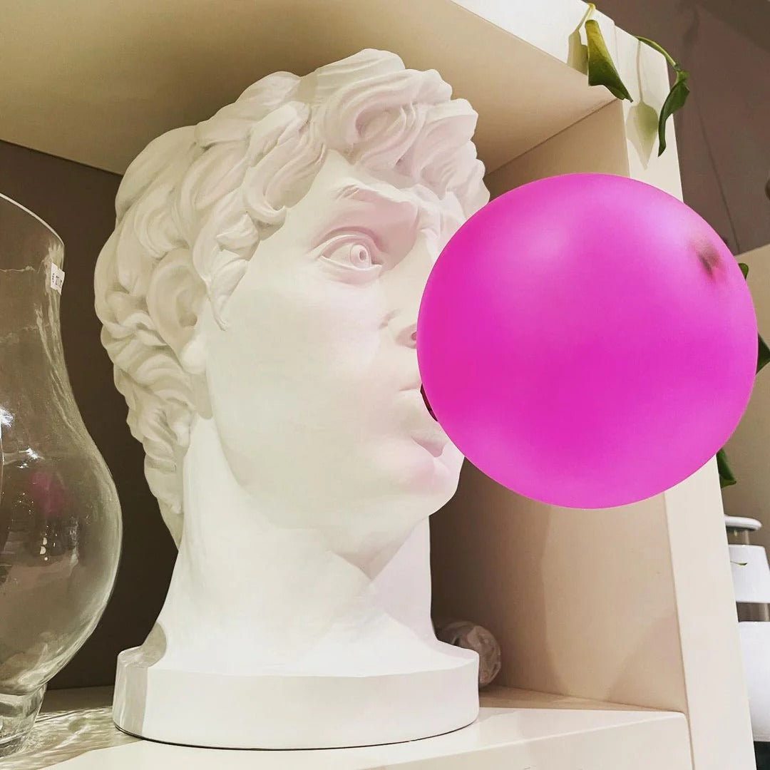 Eclectic Bust Table Lamp with Spherical Detail