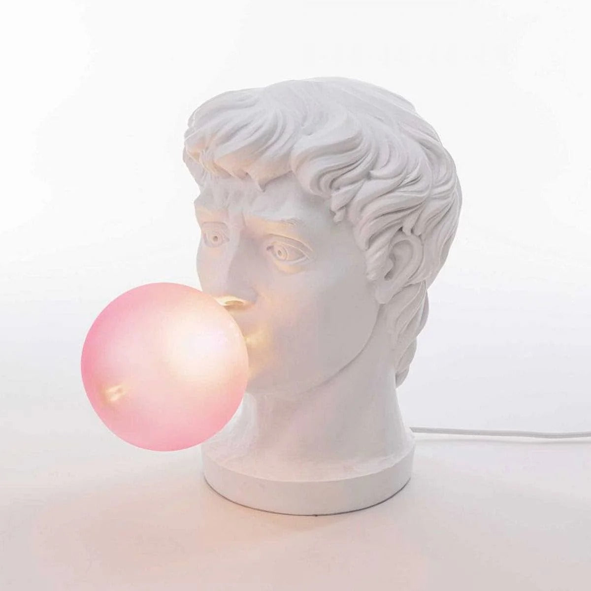 Eclectic Bust Table Lamp with Spherical Detail