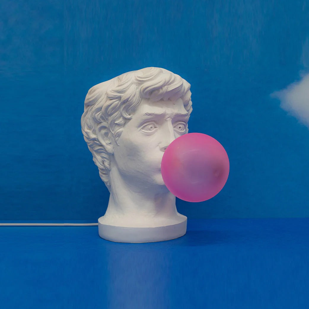 Eclectic Bust Table Lamp with Spherical Detail