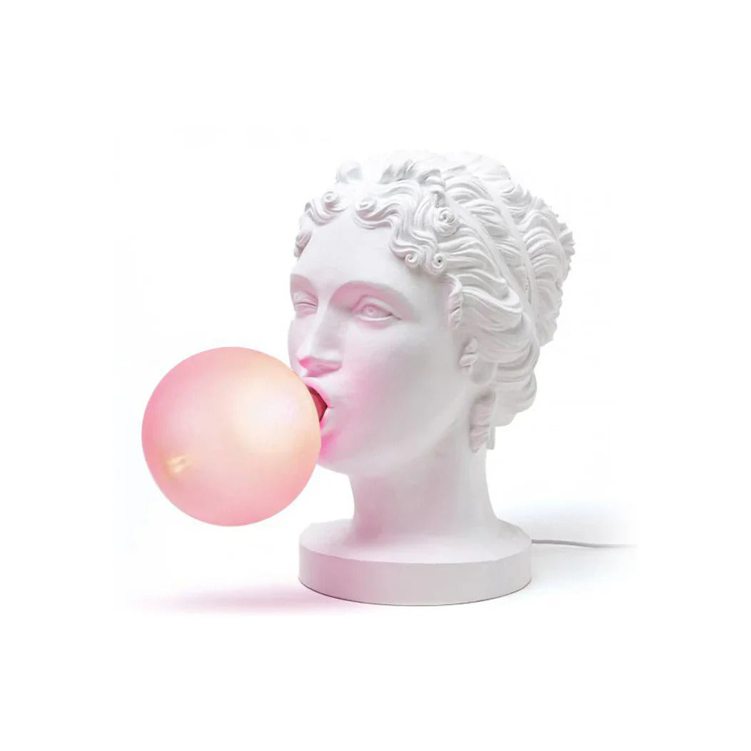 Eclectic Bust Table Lamp with Spherical Detail