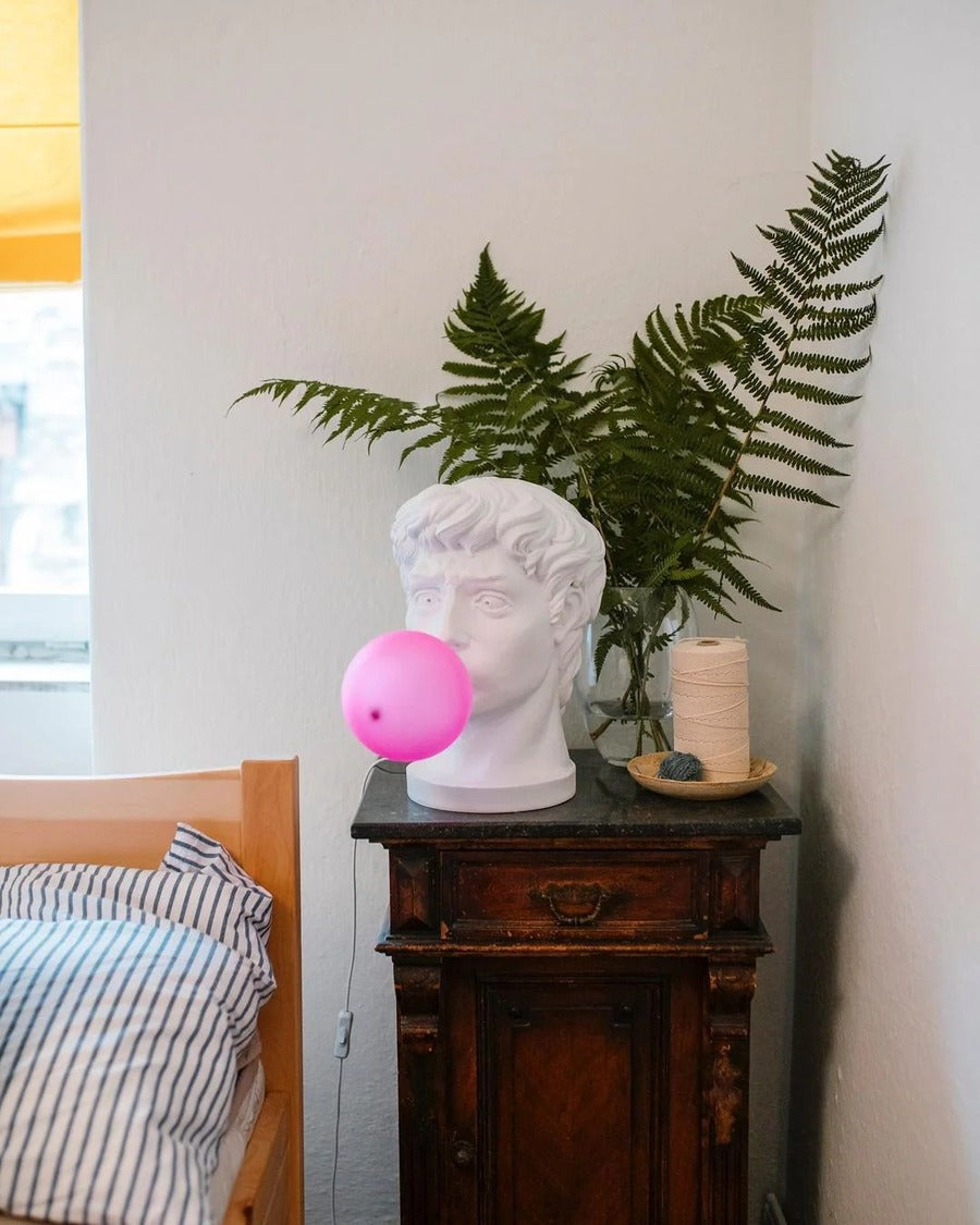 Eclectic Bust Table Lamp with Spherical Detail