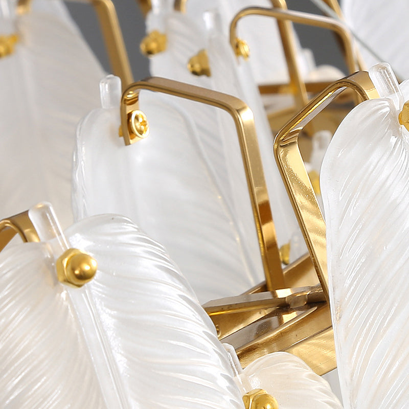 Art Deco Glass Feather Chandelier – Luxe Design