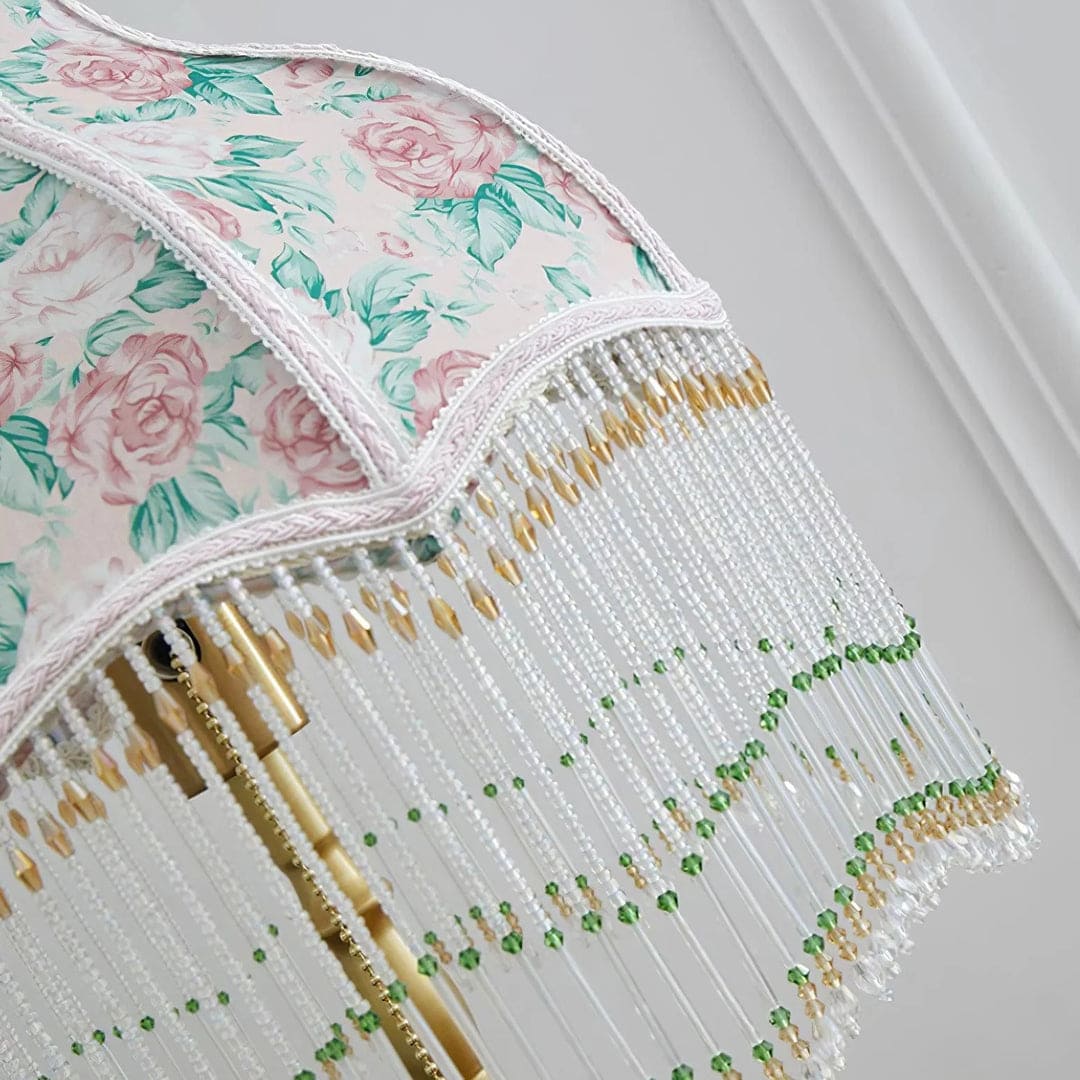 Vintage Table Lamp – Bell-Shaped Domed Fringe