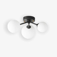 Semi-Flush Mount Light – Three Modern Spheres
