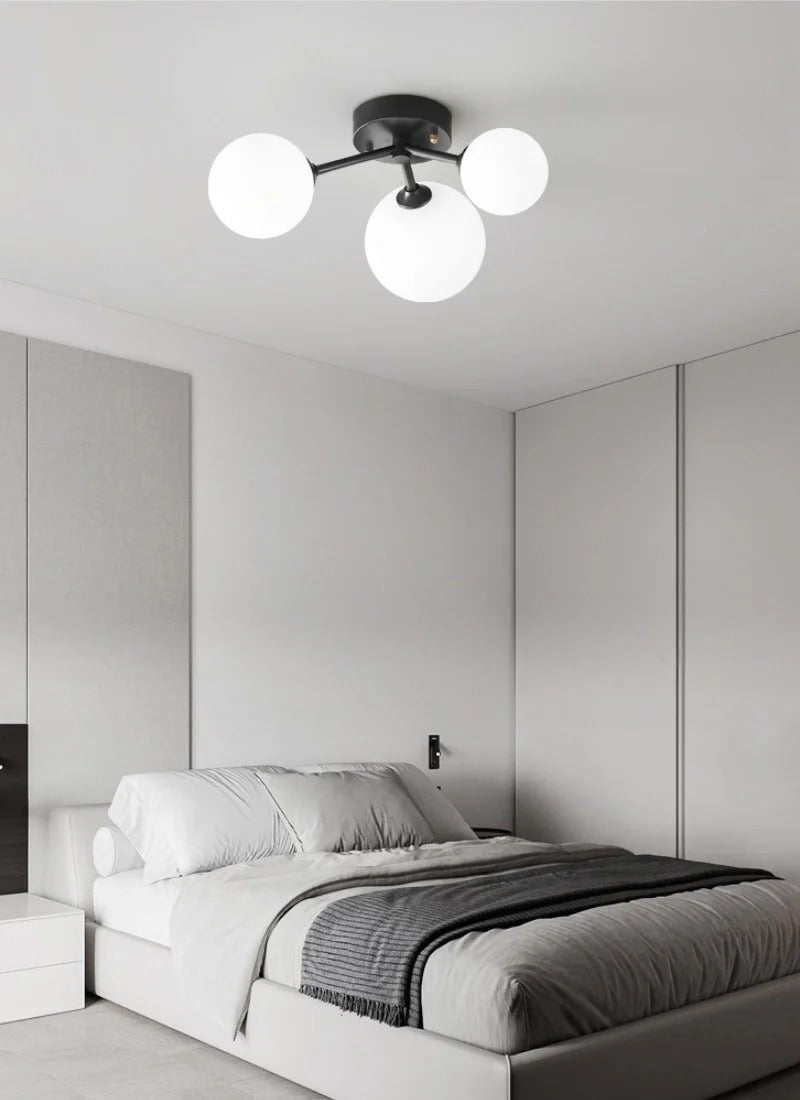 Semi-Flush Mount Light – Three Modern Spheres