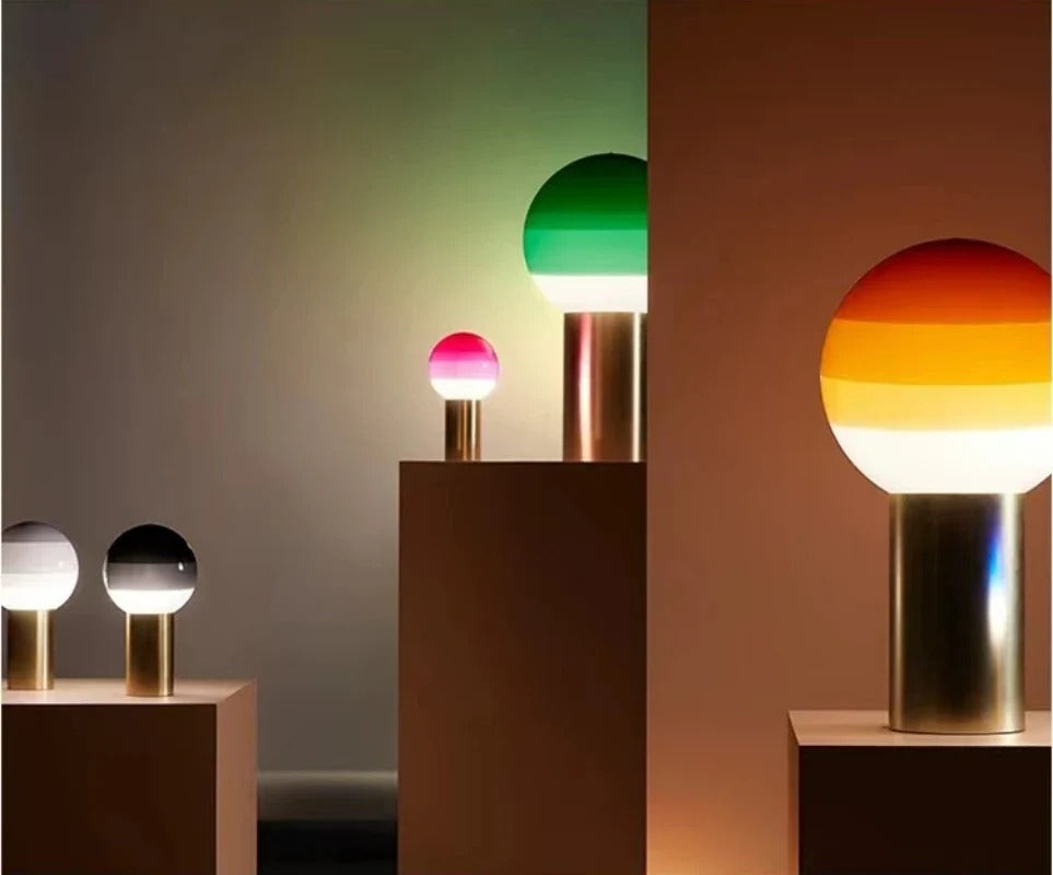Retro Table Lamp featuring Spherical Integrated LED
