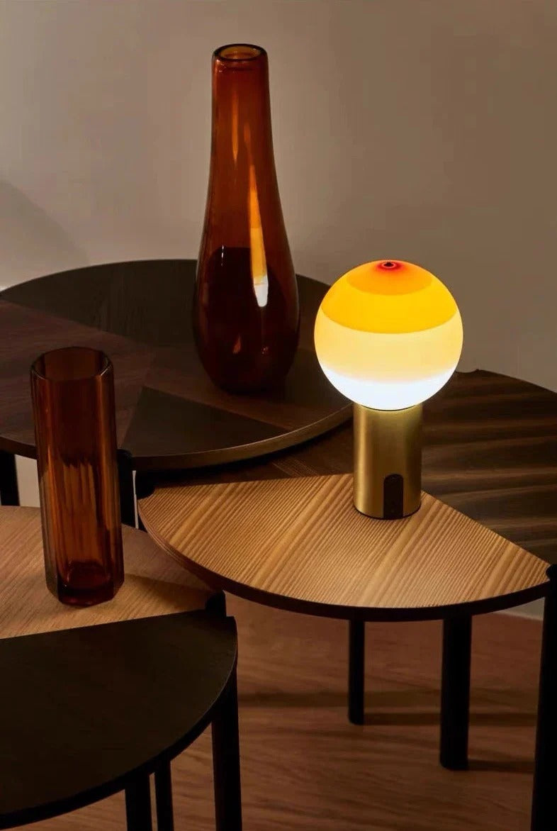 Retro Table Lamp featuring Spherical Integrated LED
