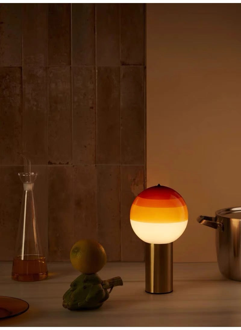 Retro Table Lamp featuring Spherical Integrated LED