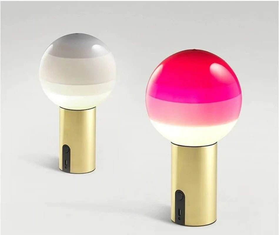 Retro Table Lamp featuring Spherical Integrated LED