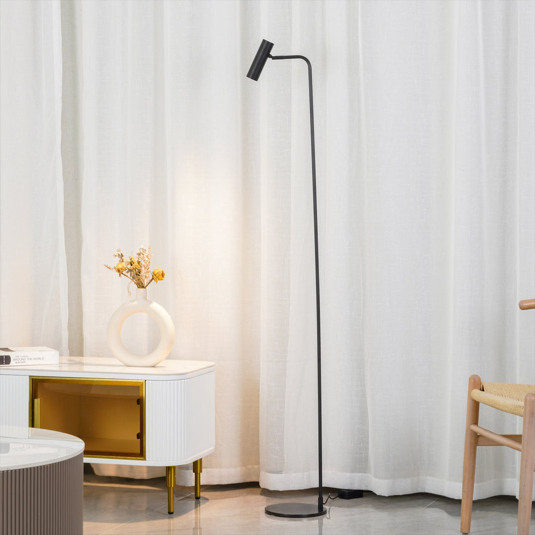 Minimalist Angled Cylindrical Floor Lamp – LED