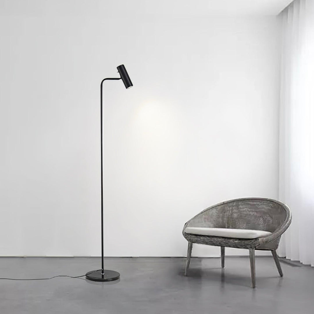 Minimalist Angled Cylindrical Floor Lamp – LED