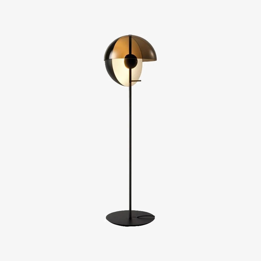 Mid-Century Floor Lamp with Hemispherical Head