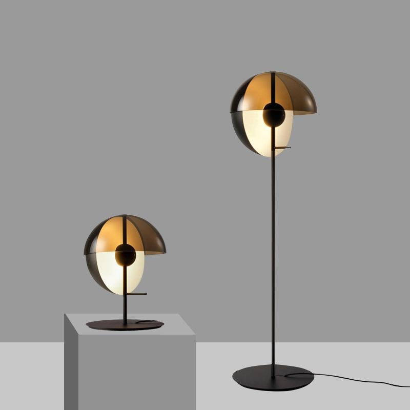 Mid-Century Floor Lamp with Hemispherical Head