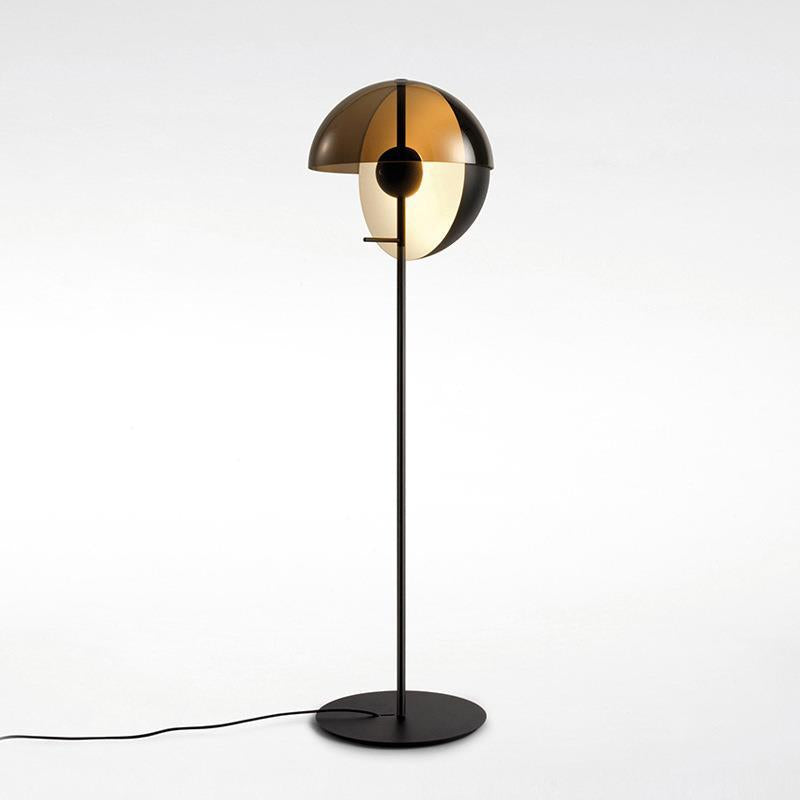 Mid-Century Floor Lamp with Hemispherical Head