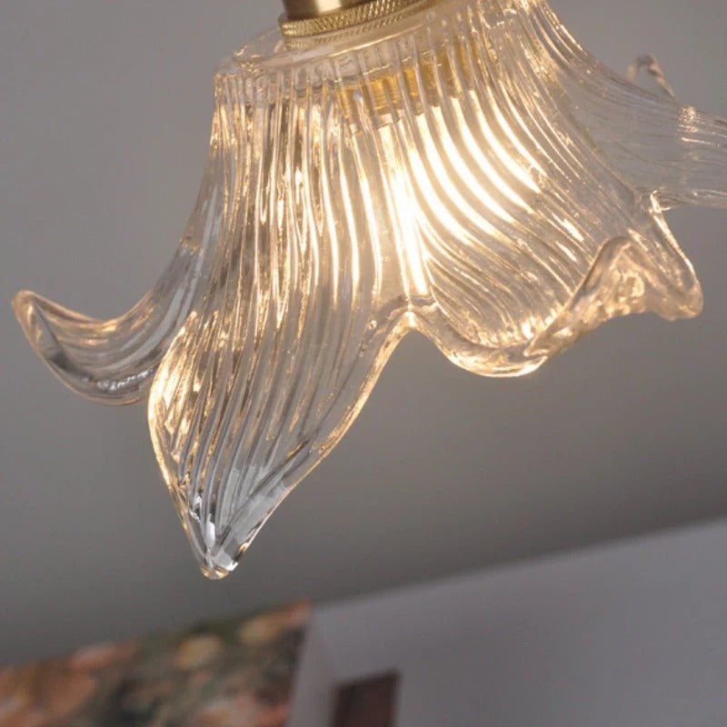 Art-Deco Intricately Curvilinear-tulip Pendant Light
