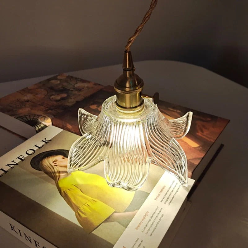 Art-Deco Intricately Curvilinear-tulip Pendant Light