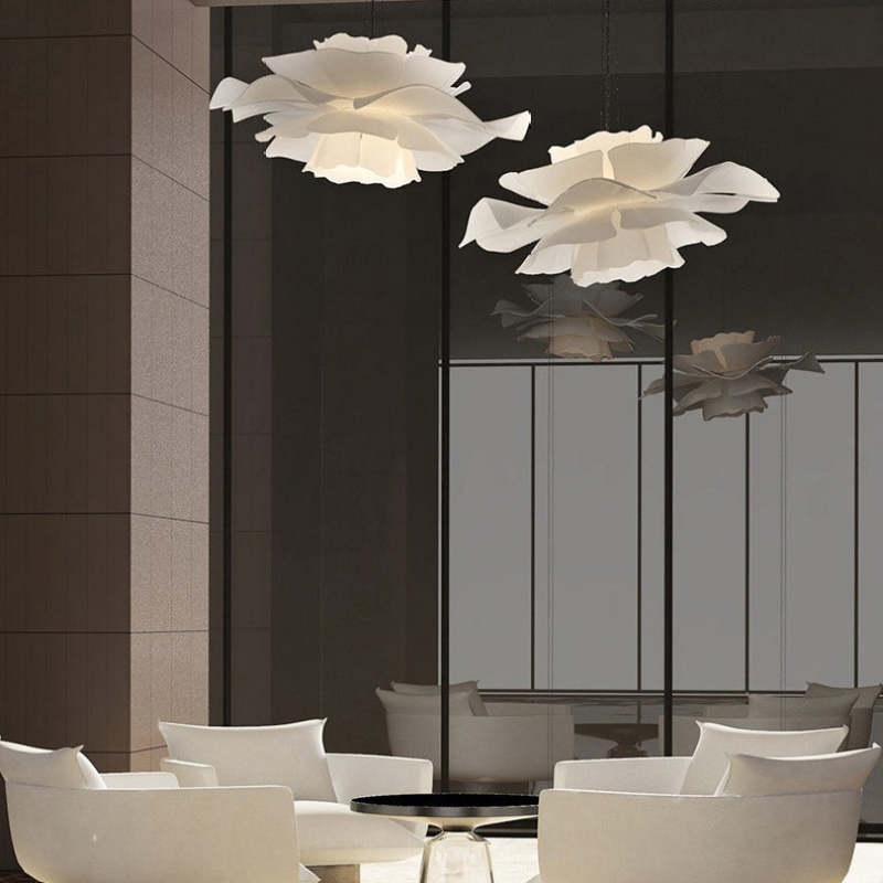Scandinavian Circular Petal Pendant Light with LED