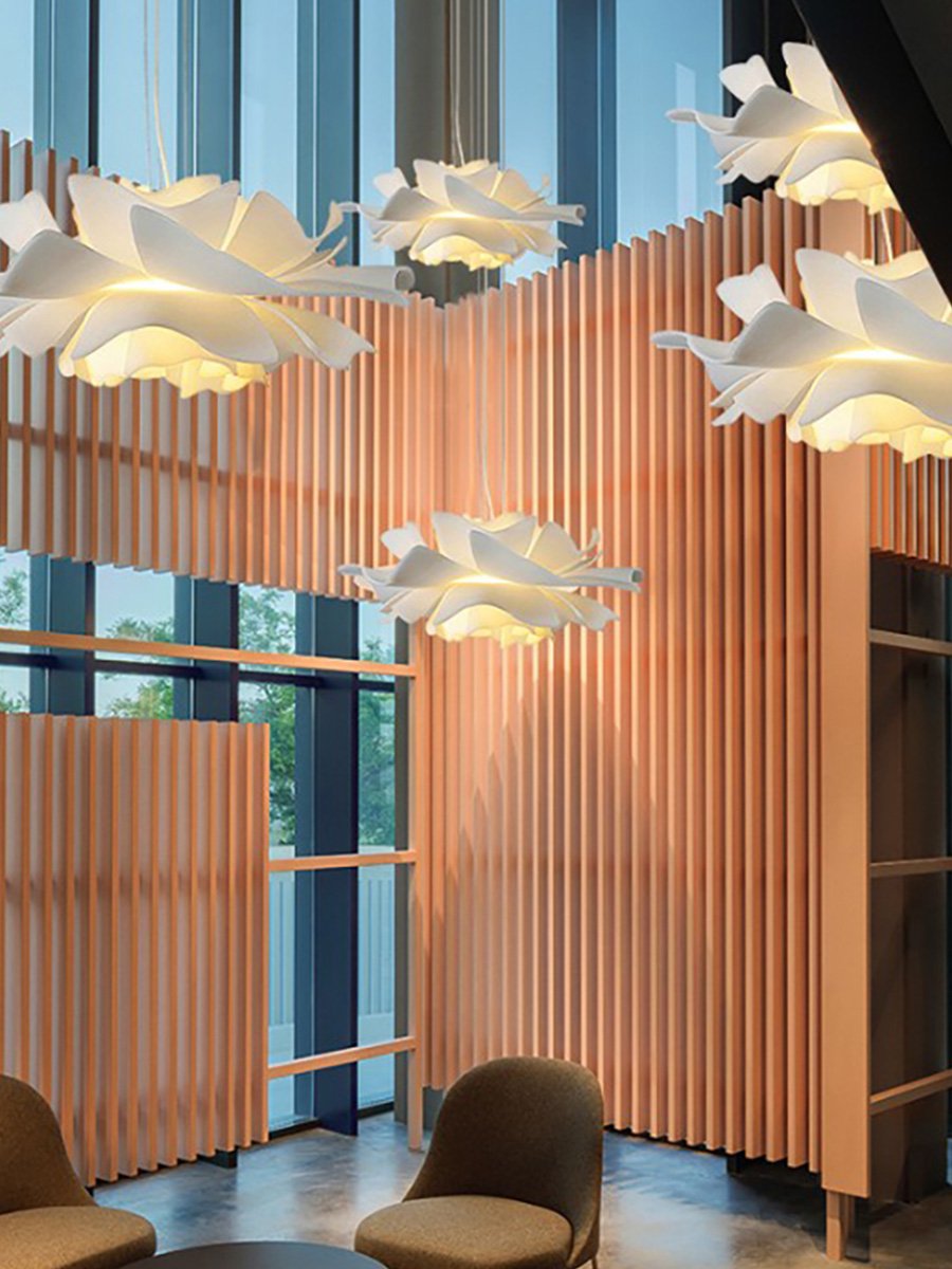 Scandinavian Circular Petal Pendant Light with LED